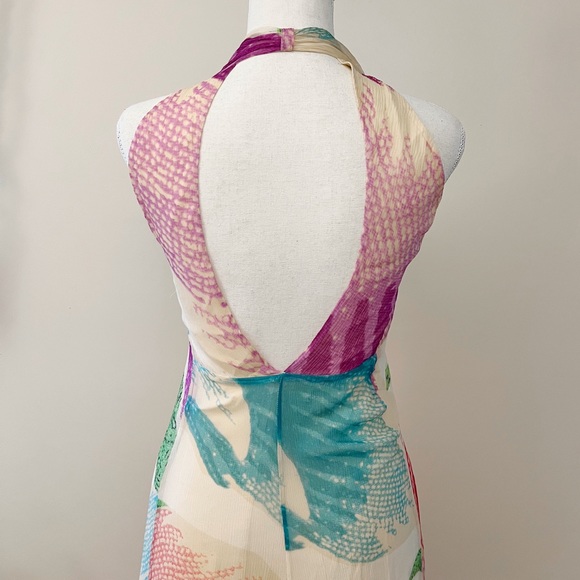 FLAWED GEM Rare Early 2000s Silk Midi Dress ASO Lorelai Gilmore in Gilmore Girls - Picture 14 of 16